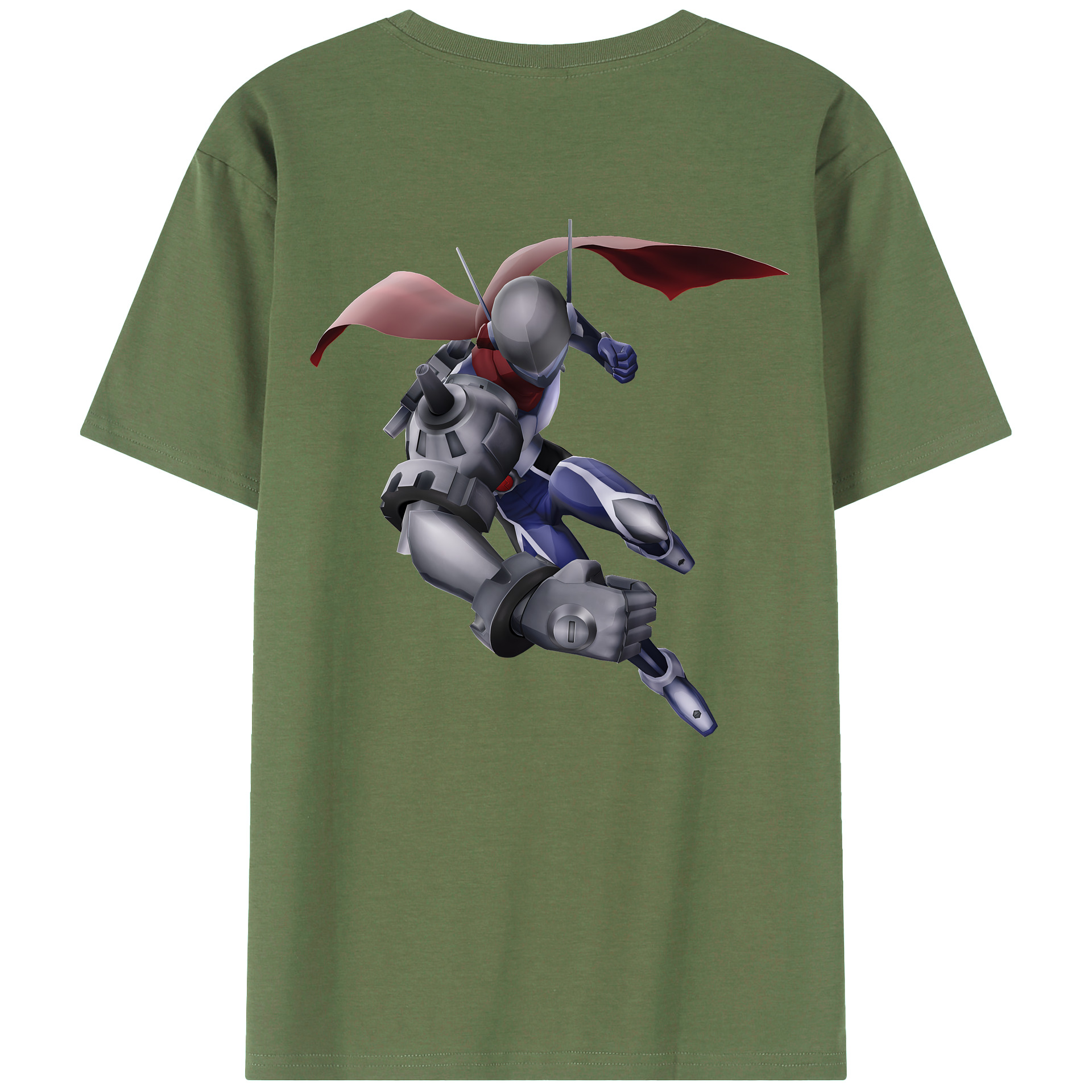 （画像用） Digimon デジタルモンスター/デジモン 綿100％ メンズ半袖Tシャツ（バックプリント） 通気性